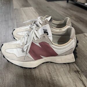 New Balance 327 White and Pink Women's Shoes